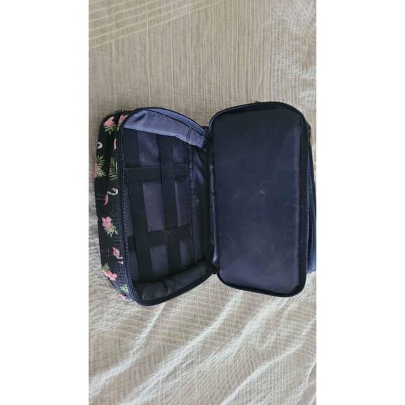 Oklm Flamingo Floral Hanging Travel Toiletry Cosmetic Makeup Organizer Bag - Picture 3 of 6